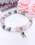 Tooth Companion Charm Bracelet Rose Quartz