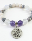 She Believed She Could So She Did Classic Charm Bracelet Amethyst