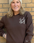 NEW Just Pray - Brown Christian Crewneck
