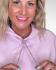 Blessed & Blinged Clear | Rhinestone Drawstring