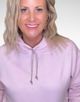 Blessed & Blinged Clear | Rhinestone Drawstring