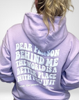 Dear Person Behind Me Hoodie - Lavender