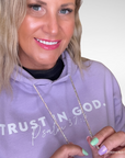 Blessed & Blinged Clear | Rhinestone Drawstring