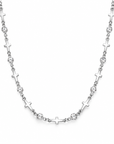 Walk in Faith Silver Cross & Rhinestone Necklace