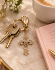 Grace & Glow Gold Cross Keychain