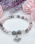 Best Friend Heart Companion Charm Bracelet Druzy
