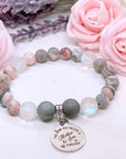 The Love Between a Mother and Her Son is Forever Classic Charm Bracelet Druzy