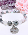 My Past is Not My Future Companion Charm Bracelet Druzy