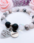 Daughter: A Piece of my Heart is in Heaven Heart Classic Charm Bracelet Lava