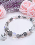 Serenity Heart Companion Charm Bracelet Druzy
