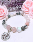 She Believed She Could So She Did Classic Charm Bracelet Rose Quartz