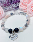 Mom Heart Companion Charm Bracelet Lava