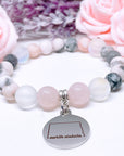 North Dakota State Classic Charm Bracelet Rose Quartz