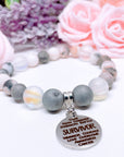 Survivor Sentiments Classic Charm Bracelet Druzy