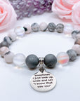 Sometimes I Just Look Up Classic Charm Bracelet Druzy