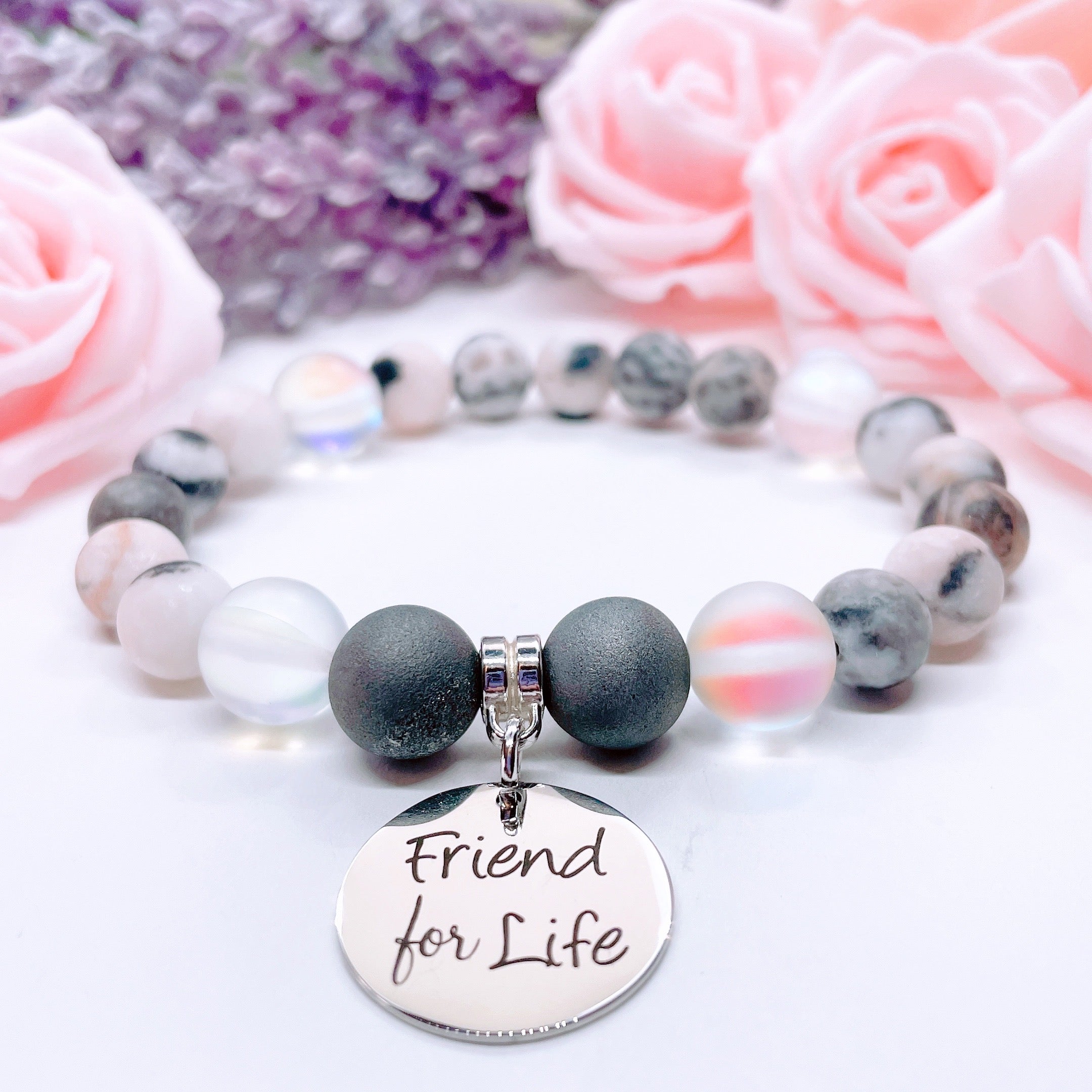 Friend for Life Charm Bracelet Druzy