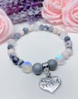 Friend Heart Companion Charm Bracelet Druzy