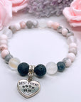 Best Friend Heart Pet Paw Companion Charm Bracelet Lava
