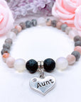 Aunt Heart Companion Charm Bracelet Lava