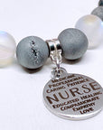 Nurse Sentiments Classic Charm Bracelet Druzy