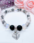 Angel Wings Heart Companion Charm Bracelet Lava