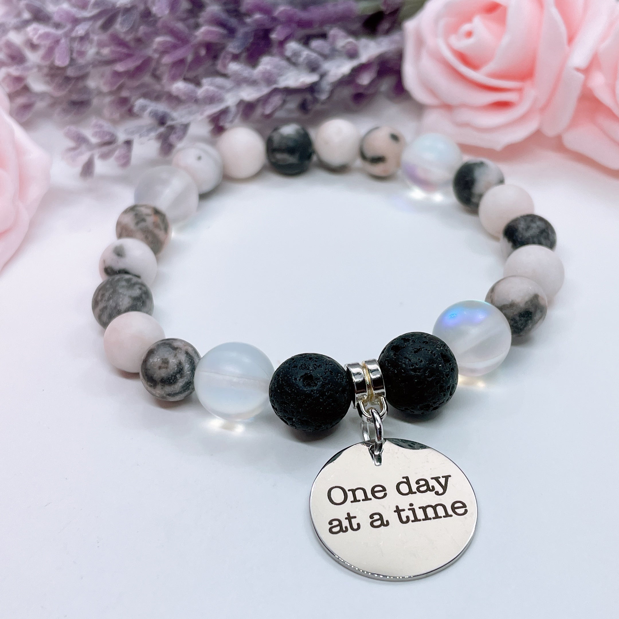 One Day at a Time Charm Bracelet  Lava