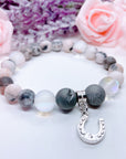 Horseshoe Classic Charm Bracelet Druzy