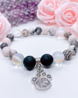 Rhinestone Paw Classic Charm Bracelet Lava