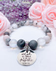 With God All Things are Possible Charm Bracelet Druzy
