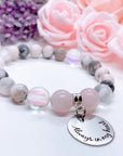 Always In My Heart Classic Charm Bracelet Rose Quartz