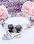 Brother: A Piece of my Heart is in Heaven Heart Classic Charm Bracelet Druzy