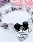 Brother: A Piece of my Heart is in Heaven Heart Classic Charm Bracelet Lava