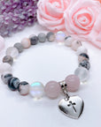 Love & Faith Classic Charm Bracelet Rose Quartz