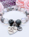 Dad: A Piece of my Heart is in Heaven Classic Charm Bracelet Druzy