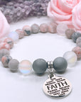 Faith Sentiments Classic Charm Bracelet Druzy