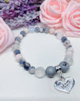 Mom Heart Companion Charm Bracelet Druzy