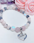 Goddaughter Heart Companion Charm Bracelet Rose Quartz