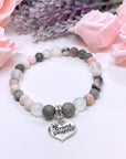 Granddaughter Heart Companion Charm Bracelet Druzy