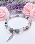 Angel Wing Companion Charm Bracelet Druzy