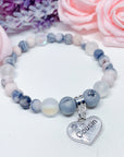 Cousin Heart Companion Charm Bracelet Druzy