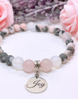 Joy Companion Charm Bracelet Rose Quartz