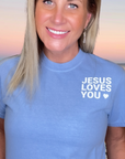 Jesus Loves You Blue Tee