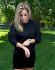 Just Pray Black Monochrome Crewneck