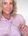 Blessed & Blinged Pink | Rhinestone Drawstring