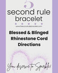 Blessed & Blinged Clear | Rhinestone Drawstring
