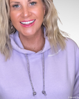 Blessed & Blinged Lavender | Rhinestone Drawstring
