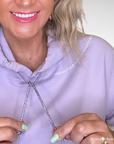 Blessed & Blinged Lavender | Rhinestone Drawstring