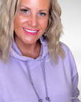 Blessed & Blinged Lavender | Rhinestone Drawstring