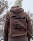 Reminder Hoodie - Clay Brown