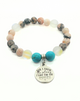 For I Know the Plans I Have for You Classic Charm Bracelet Turquoise